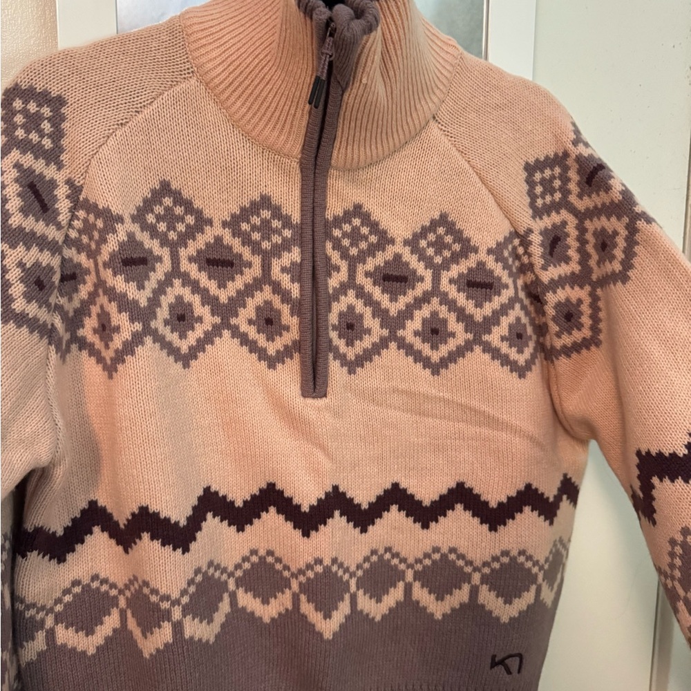 EUC XL Kari Traa Women's Quarter Zip  Sweater